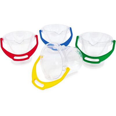 Dantoy Hink 1,2 L transparent färgade handtag Dantoy Hink 1,2 L transparent färgade handtag