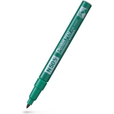 Märkpenna perm. PENTEL N50S rund grön Märkpenna perm. PENTEL N50S rund grön