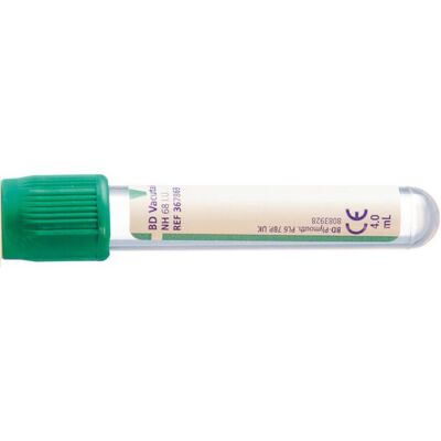 BD Hemogardrör 5/4ml Na-hep grön 100/fp BD Hemogardrör 5/4ml Na-hep grön 100/fp