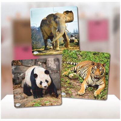 Miniland Djurens Livscykel Puzzle - 3 Progressiva Pussel - 21x21cm Miniland Djurens Livscykel Puzzle - 3 Progressiva Pussel - 21x21cm