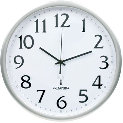 Väggur TIQ radiokontrollerat Ø35cm silv Väggur TIQ radiokontrollerat Ø35cm silv