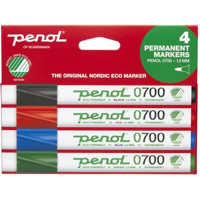 Penol 0700 Markör - Färger i blandade - Permanent alkoholbaserad bläck - 1,5mm spets Penol 0700 Markör - Färger i blandade - Permanent alkoholbaserad bläck - 1,5mm spets