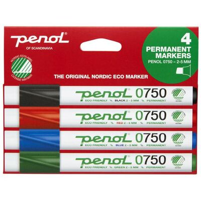 Märkpenna PENOL 0-750 perm 2-5mm 4/fp Märkpenna PENOL 0-750 perm 2-5mm 4/fp