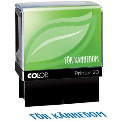 COLOP Stämpel standardtext FÖR KÄNNEDOM COLOP Stämpel standardtext FÖR KÄNNEDOM