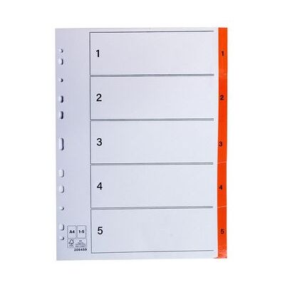 NO BRAND Register plastflik 1-5 orange 20/fp NO BRAND Register plastflik 1-5 orange 20/fp