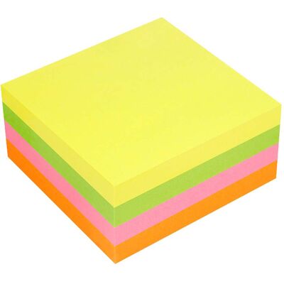 Info Notiskub 75x75 mm 320 blad neon Info Notiskub 75x75 mm 320 blad neon
