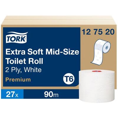 Toalettpapper TORK Pre T6 2-lag vit Toalettpapper TORK Pre T6 2-lag vit