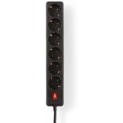 Nedis Strömtillbehör - 6 Utgångar, 3m Kabel, 3680W Nedis Strömtillbehör - 6 Utgångar, 3m Kabel, 3680W