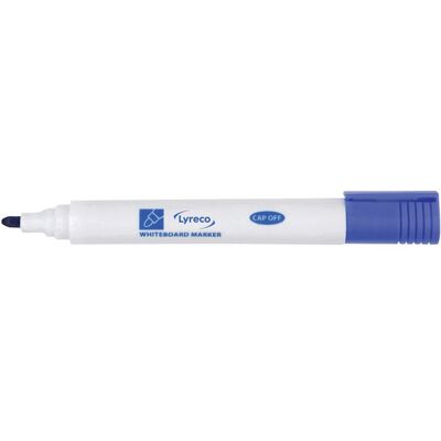 Whiteboardpenna LYRECO drywipe rund blå Whiteboardpenna LYRECO drywipe rund blå