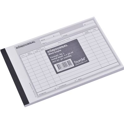 Burde Körjournal A5L 2-färg 2x50blad Burde Körjournal A5L 2-färg 2x50blad