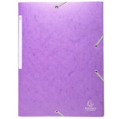 EXACOMPTA Gummibandsmapp 3-klaff A4 600g lila EXACOMPTA Gummibandsmapp 3-klaff A4 600g lila