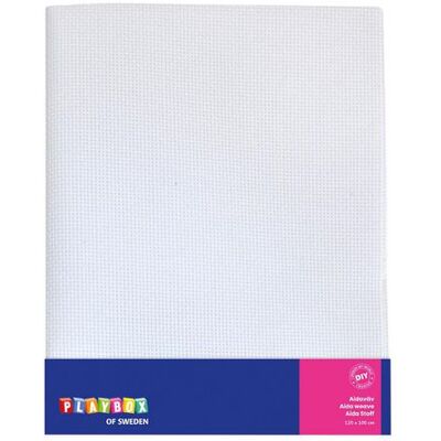 PLAYBOX Aidaväv 120 x 100 cm vit PLAYBOX Aidaväv 120 x 100 cm vit