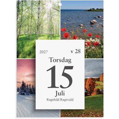 Väggplån med dagblock 2027 Årstiderna Burde Väggplån med dagblock 2027 Årstiderna Burde