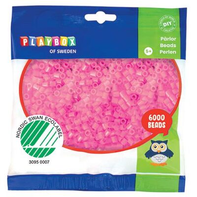 PLAYBOX Rörpärlor Rosa 6000st/fp PLAYBOX Rörpärlor Rosa 6000st/fp