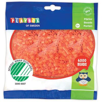 PLAYBOX Rörpärlor Orange 6000st/fp PLAYBOX Rörpärlor Orange 6000st/fp