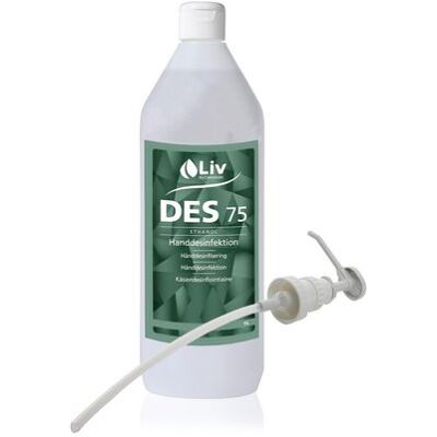 Handdesinfektion LIV Des75 med pump 1L Handdesinfektion LIV Des75 med pump 1L