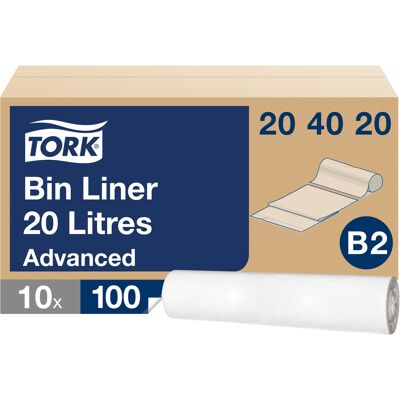 Soppåse B2 Tork 20 liter Vit 100/rl Soppåse B2 Tork 20 liter Vit 100/rl