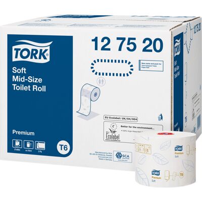 Toalettpapper Tork Mid-size Mjukt T6 27 rullar Toalettpapper Tork Mid-size Mjukt T6 27 rullar