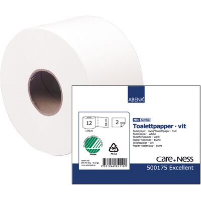 Careness Toalettpapper mini 2-lager vit 12/kt Careness Toalettpapper mini 2-lager vit 12/kt