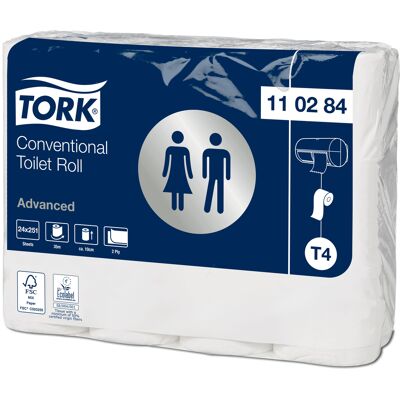 Tork Advanced 2-lags Toalettpapper - 34,7m - 24 Rullar Tork Advanced 2-lags Toalettpapper - 34,7m - 24 Rullar