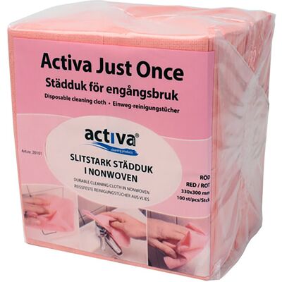Activa Städduk engångs röd 100 st/fp Activa Städduk engångs röd 100 st/fp