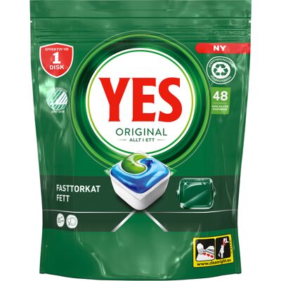 Diskmaskinstabletter YES All in One 48-pack Diskmaskinstabletter YES All in One 48-pack