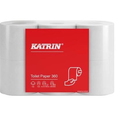 KATRIN 360 Toalettpapper - Återvunnen, 2-lager, 366 ark KATRIN 360 Toalettpapper - Återvunnen, 2-lager, 366 ark