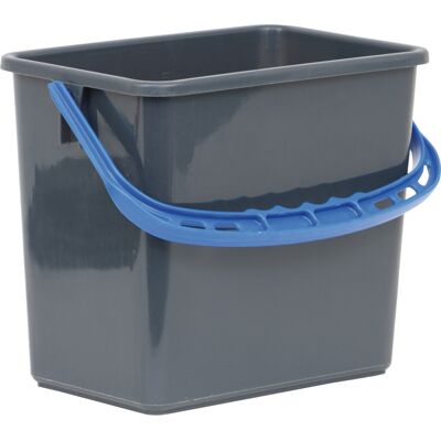HT Produkt Hink 6 liter grå med blått handtag HT Produkt Hink 6 liter grå med blått handtag