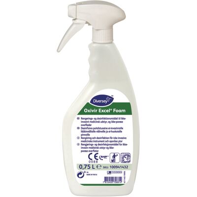 Diversey Rengörings- och desinfektionsmedel OXIVIR Excel Foam 0,75 liter Diversey Rengörings- och desinfektionsmedel OXIVIR Excel Foam 0,75 liter