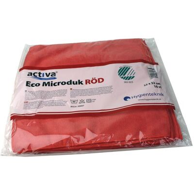 Microfiberduk ACTIVA ECO 32x32cm röd Microfiberduk ACTIVA ECO 32x32cm röd