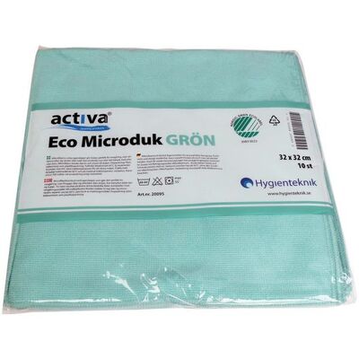Microfiberduk ACTIVA ECO 32x32cm grön Microfiberduk ACTIVA ECO 32x32cm grön