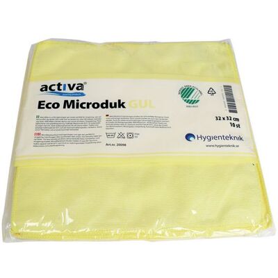 Microfiberduk ACTIVA ECO 32x32cm gul Microfiberduk ACTIVA ECO 32x32cm gul