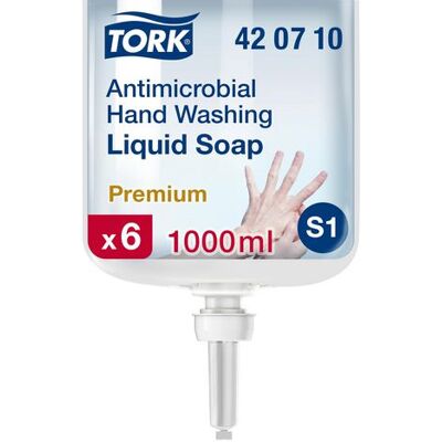 Tvål TORK S1 Antimikrobiell Flyt. 1L Tvål TORK S1 Antimikrobiell Flyt. 1L