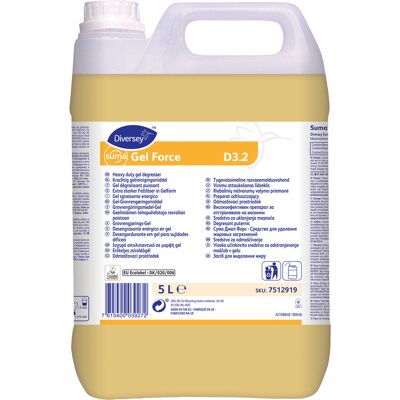 Grovrengöringsmedel kök Suma Gel Force D3.2 5 liter Grovrengöringsmedel kök Suma Gel Force D3.2 5 liter