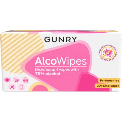 Gunry Desinficerande våtservetter 70% 20 st/fp Gunry Desinficerande våtservetter 70% 20 st/fp