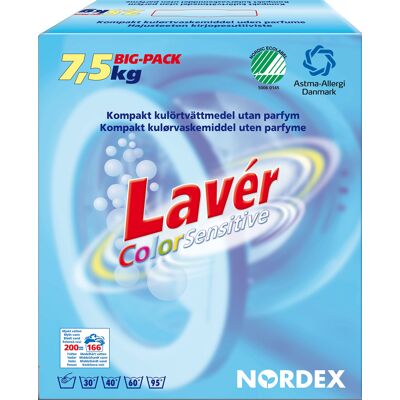 Nordex Tvättmedel Lavér Color Sensitive 7,5 Kg Nordex Tvättmedel Lavér Color Sensitive 7,5 Kg