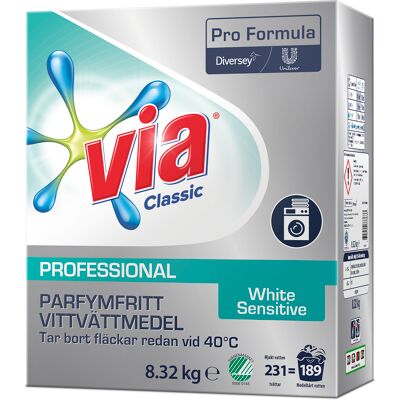 VIA Pro WhiteSensitive Tvättmedel 8,32kg - Tvättmedel VIA Pro WhiteSensitive Tvättmedel 8,32kg - Tvättmedel