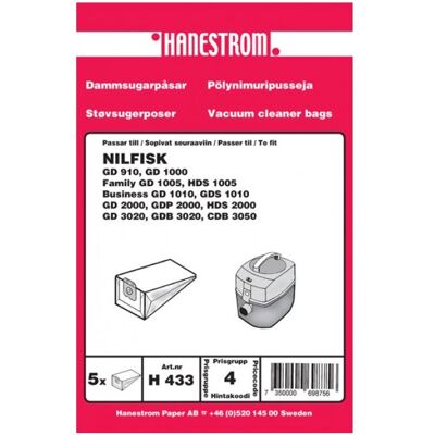 Dammpåse Nilfisk VP300 5 st/fp Dammpåse Nilfisk VP300 5 st/fp
