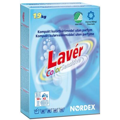 NORDEX Tvättmedel LAVÉR Color Sens 1,9kg NORDEX Tvättmedel LAVÉR Color Sens 1,9kg