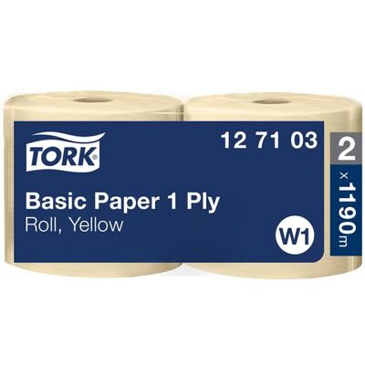 Tork Universal Våtservetter - 310 - Stor Rull, 1-lags, Gul Tork Universal Våtservetter - 310 - Stor Rull, 1-lags, Gul