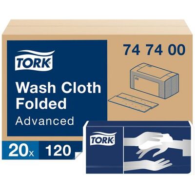 Tvättlapp TORK Adv 4-lag vit 2400/fp Tvättlapp TORK Adv 4-lag vit 2400/fp