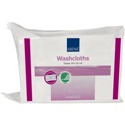 Abena Tvättlapp Tissue 6-lags 19x25cm 8x125/fp Abena Tvättlapp Tissue 6-lags 19x25cm 8x125/fp
