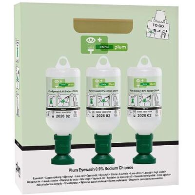 Wound and Eyewash PLUM SodChl 3x500ml Wound and Eyewash PLUM SodChl 3x500ml