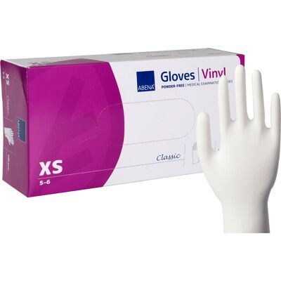 Abena Engångshandske Vinyl XS puderfri 100-pack Abena Engångshandske Vinyl XS puderfri 100-pack