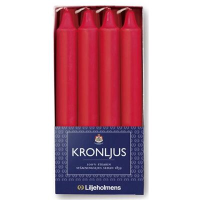 Kronljus LILJEHOLMENS 200mm röd 8/fp Kronljus LILJEHOLMENS 200mm röd 8/fp