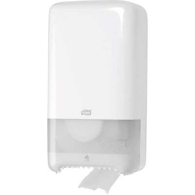 Dispenser Tork Mid-size Twin Toalettpapper T6 vit Dispenser Tork Mid-size Twin Toalettpapper T6 vit