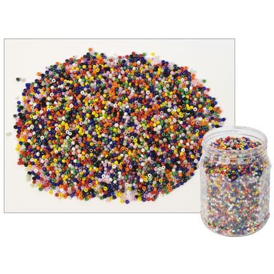 PLAYBOX Glaspärlor 500g blandade färger PLAYBOX Glaspärlor 500g blandade färger
