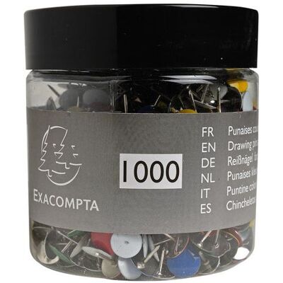 Häftstift EXACOMPTA sort.färger 1000/fp Häftstift EXACOMPTA sort.färger 1000/fp