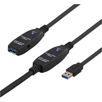 Deltaco USB3-1006 Aktiv USB 3.2 Gen 1 förlängningskabel 10m Deltaco USB3-1006 Aktiv USB 3.2 Gen 1 förlängningskabel 10m