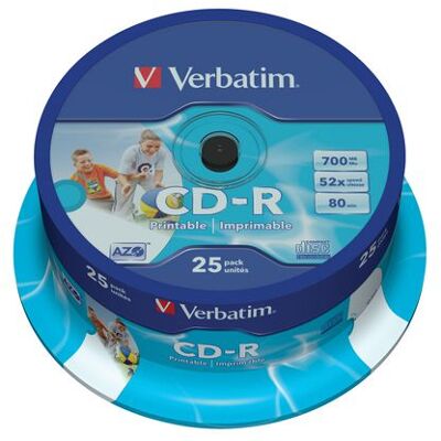 CD-R VERBATIM Print Spindel 25/fp CD-R VERBATIM Print Spindel 25/fp